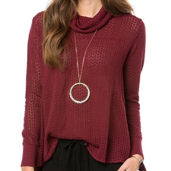 O'NEIL wine Clemens pullover knit sweater, size S - Picture 14 of 15